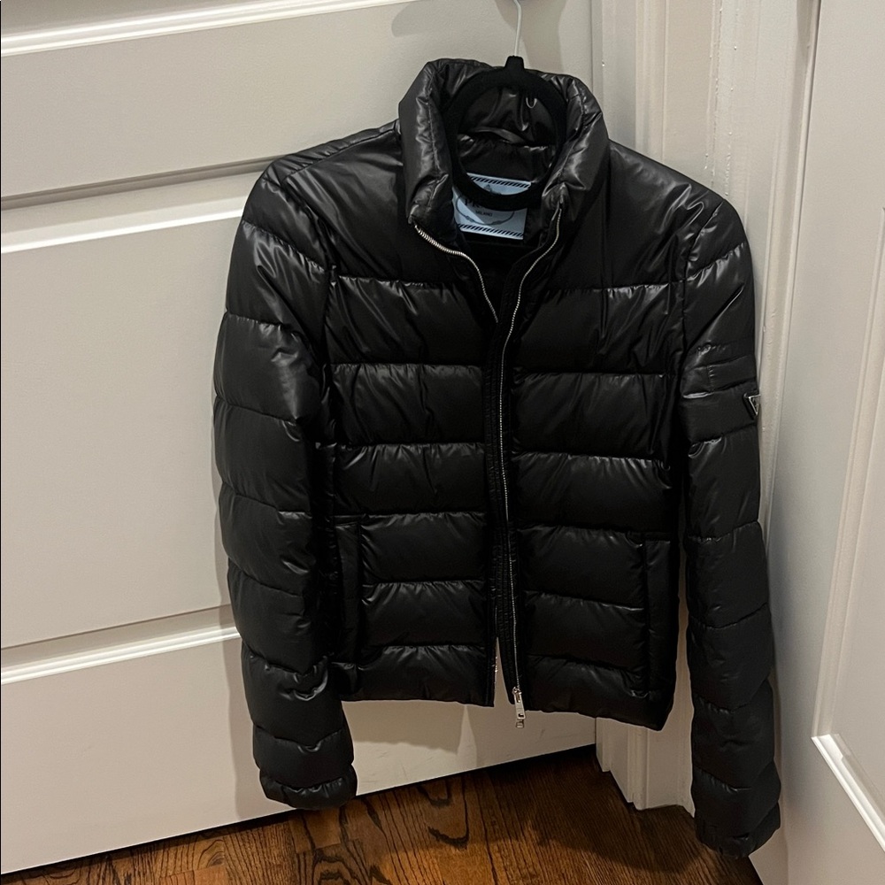 Prada women  Sleek Black Puffer Jacket